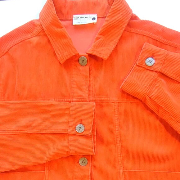 back beat co. Organic Cotton Corduroy Jacket Utility Casual Pockets Size Large - Picture 8 of 11